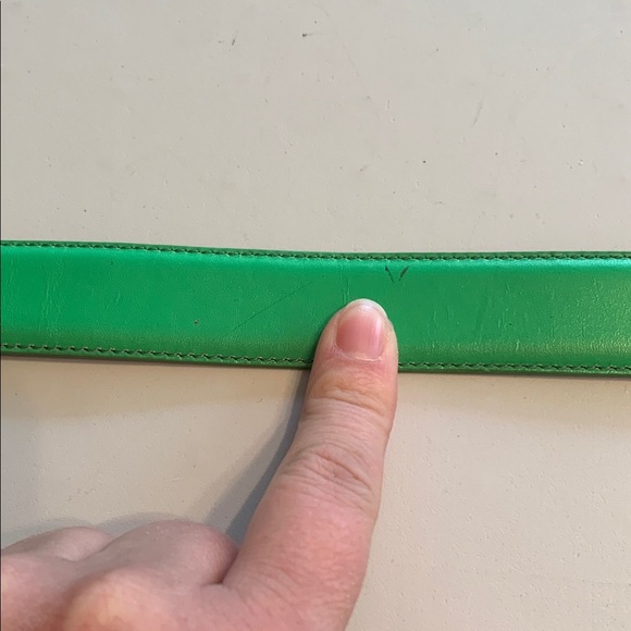 Ralph Lauren Golf Green Leather Belt Silver Hardware M - Picture 10 of 13